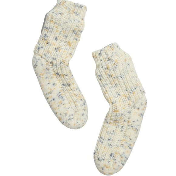 Madewell Shoes - Madewell Cozy Knit House Socks Slippers Thick Wool Fleece White Smoke OS NJ093